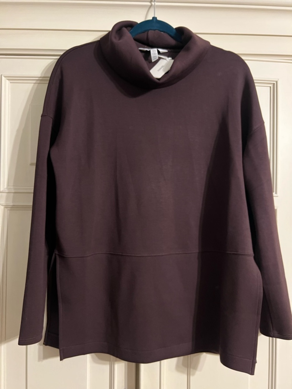 NWT SPANX Air essentials Funnel Neck Tunic in Truffle Brown